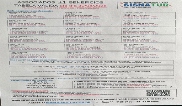 Clique Aqui e Leia Mais sobre: PROMOÇÃO SISNATUR PARA O MES DE AGOSTO DE 2025